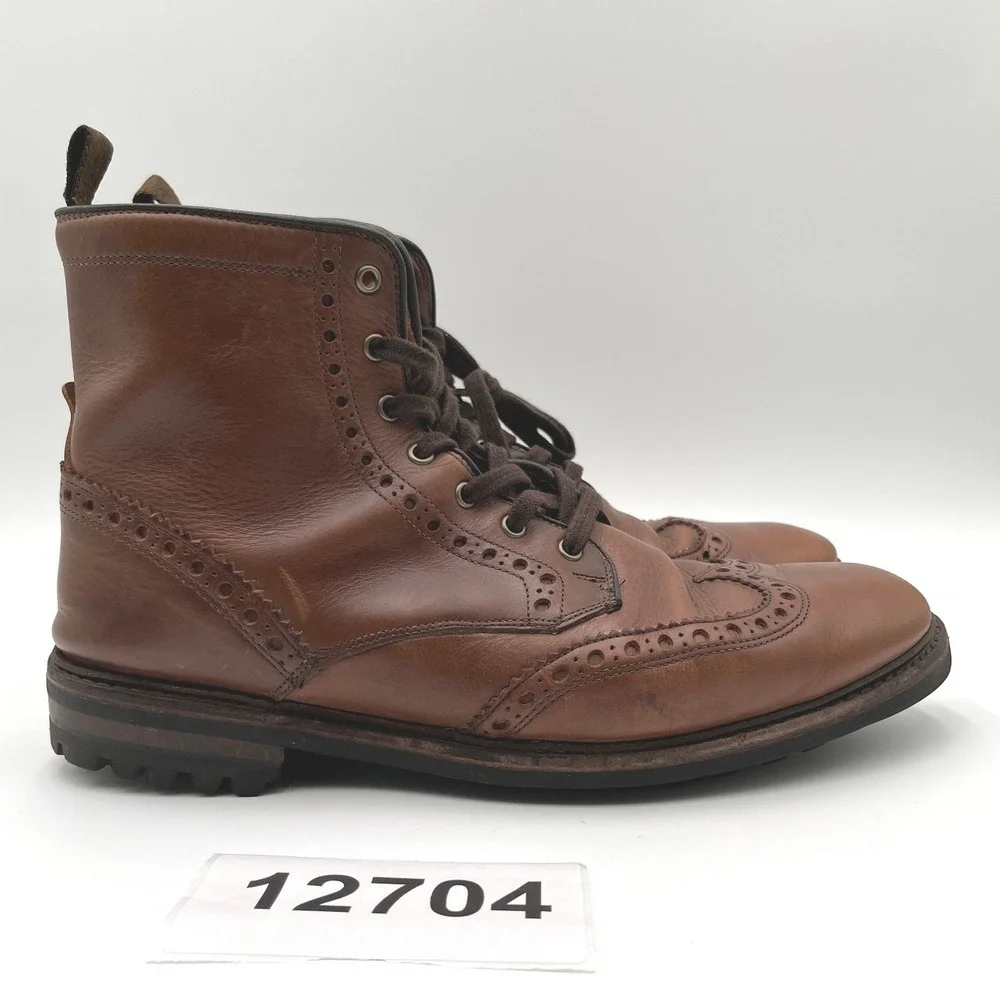 Allen Edmonds Dalton Boots Mens 11.5 D Brown Good Weatherproof Leather Wingtip